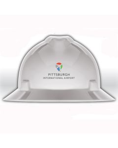 V-Gard Slotted Full-Brim Hat, White, w/1-Touch Suspension (CASE of 20)